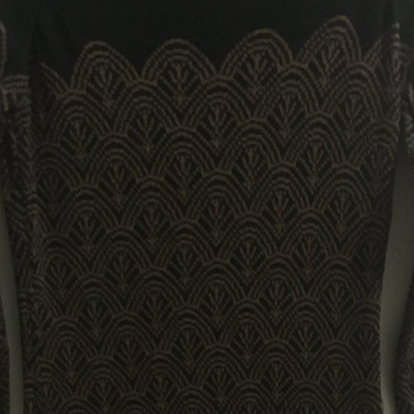 Black & Gold Long Sleeved Dress - Item#9 - Picture 5 of 5